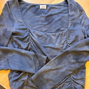 Wilfred Slate Blue Ruched Blouse